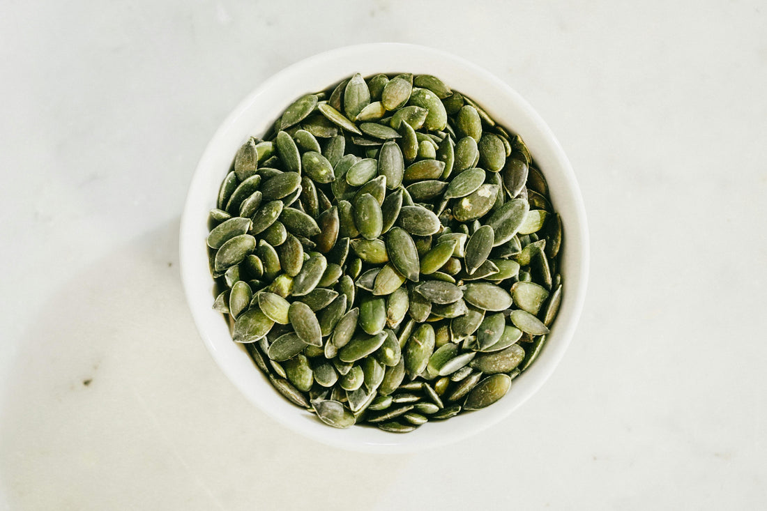 raw pumpkin seed in a bowl